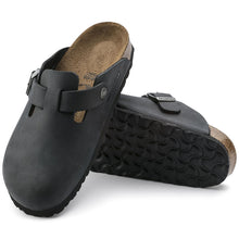 Load image into Gallery viewer, Birkenstock Boston Oiled Leather Narrow Fit Black
