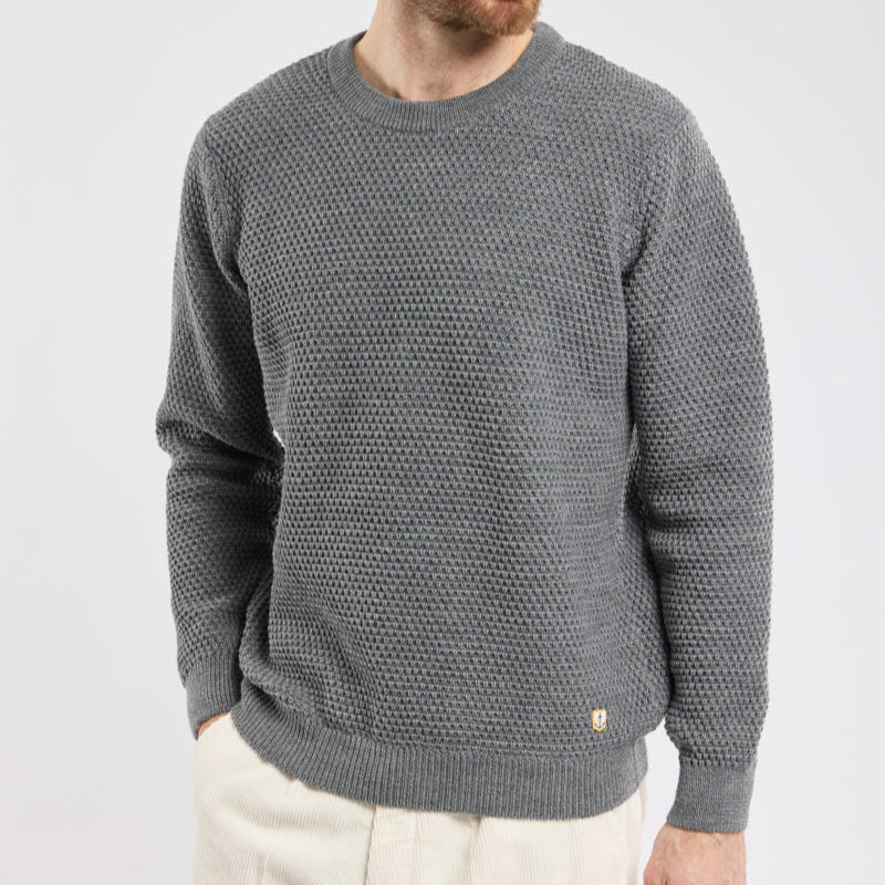 Armor Lux Wool Knit Crew Neck Misty Grey