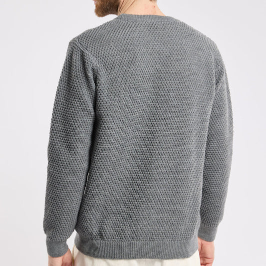 Armor Lux Wool Knit Crew Neck Misty Grey