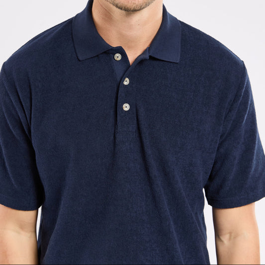 Armor Lux Heritage Terry Polo Marine Deep