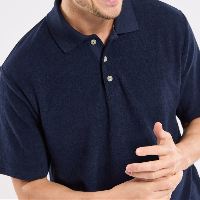 Armor Lux Heritage Terry Polo Marine Deep