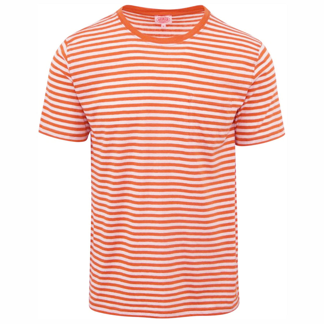Armor Lux Striped T-shirt Coral / Nature