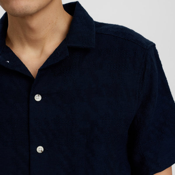 Anerkjendt Akleon Check Pattern S/S Shirt Sky Captain