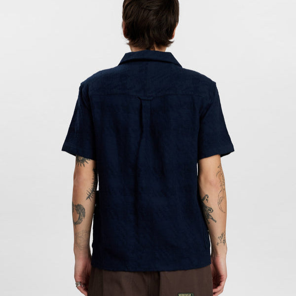 Anerkjendt Akleon Check Pattern S/S Shirt Sky Captain