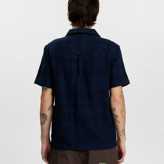 Anerkjendt Akleon Check Pattern S/S Shirt Sky Captain