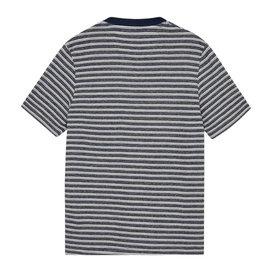 Anerkjendt Akkikki Cotton Linen Stripe Tee Sky Captain