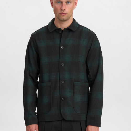 Anerkjendt Akoscar Woolen Overshirt Forest