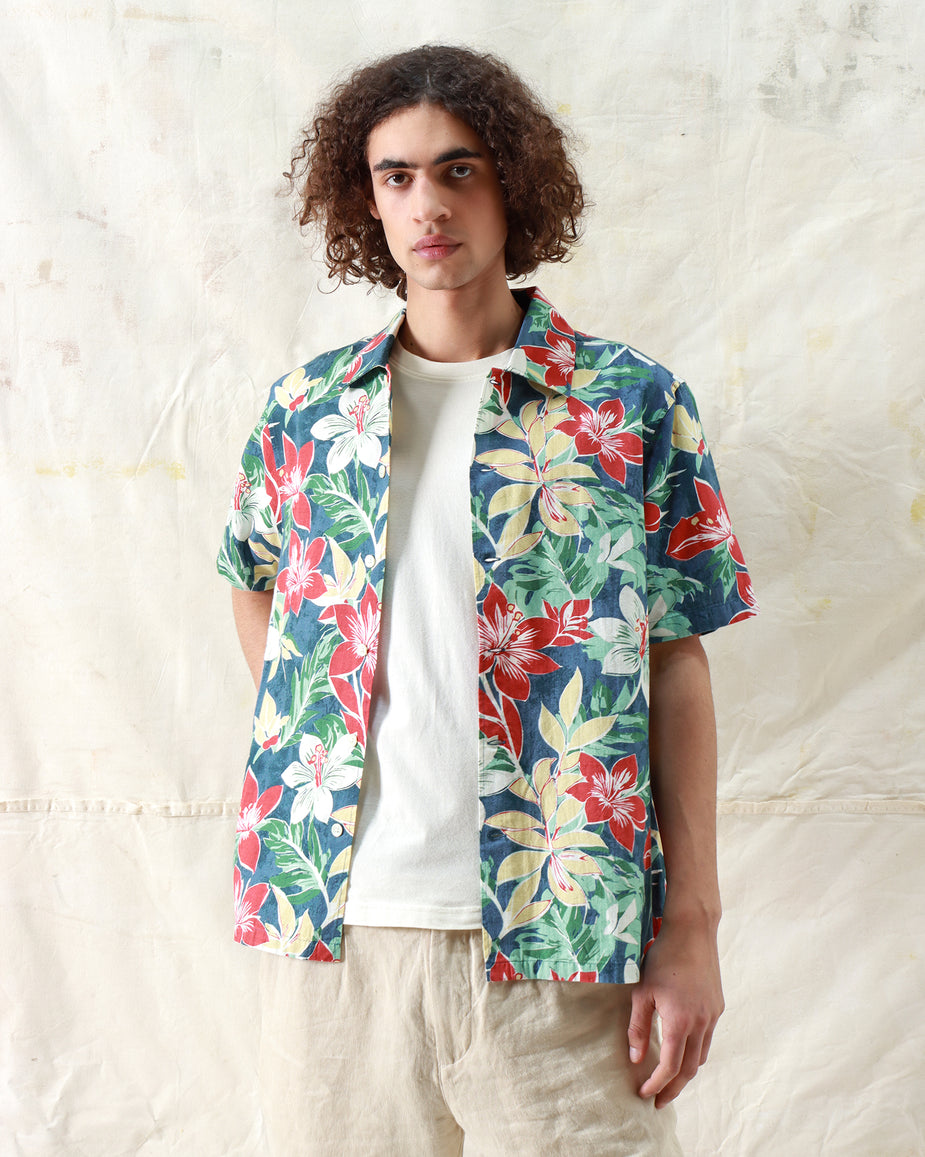 Far Afield Busey Shirt Tropical Floral Print Multi