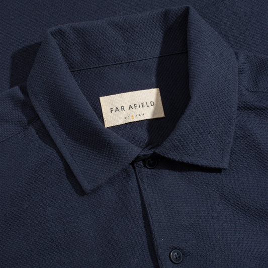Far Afield Busey Textured Shirt Navy
