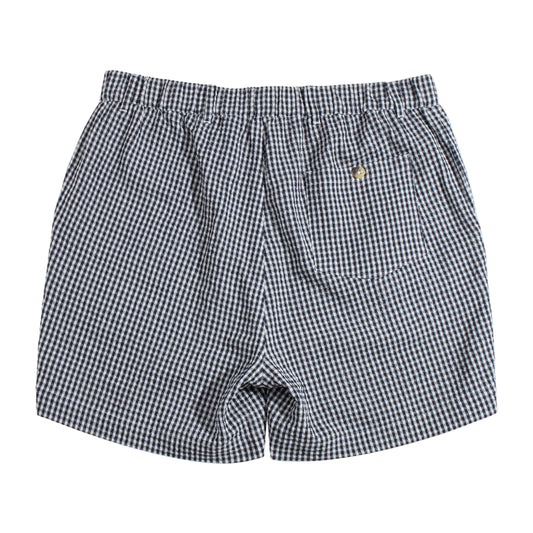 Far Afield Dekk Shorts Gingham Navy