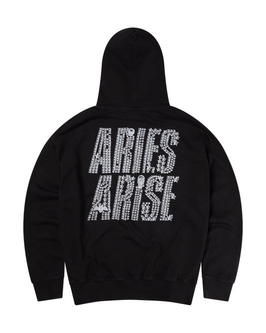 Aries Faded Studmeggedon Hoodie Black