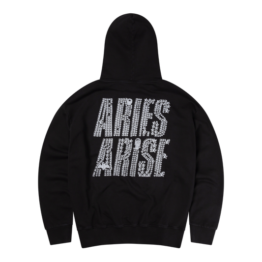 Aries Faded Studmeggedon Hoodie Black