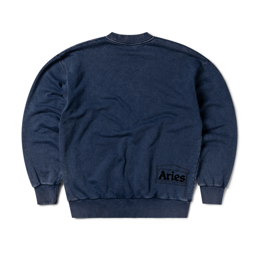 Aries Indigo Temple Sweatshirt Indigo