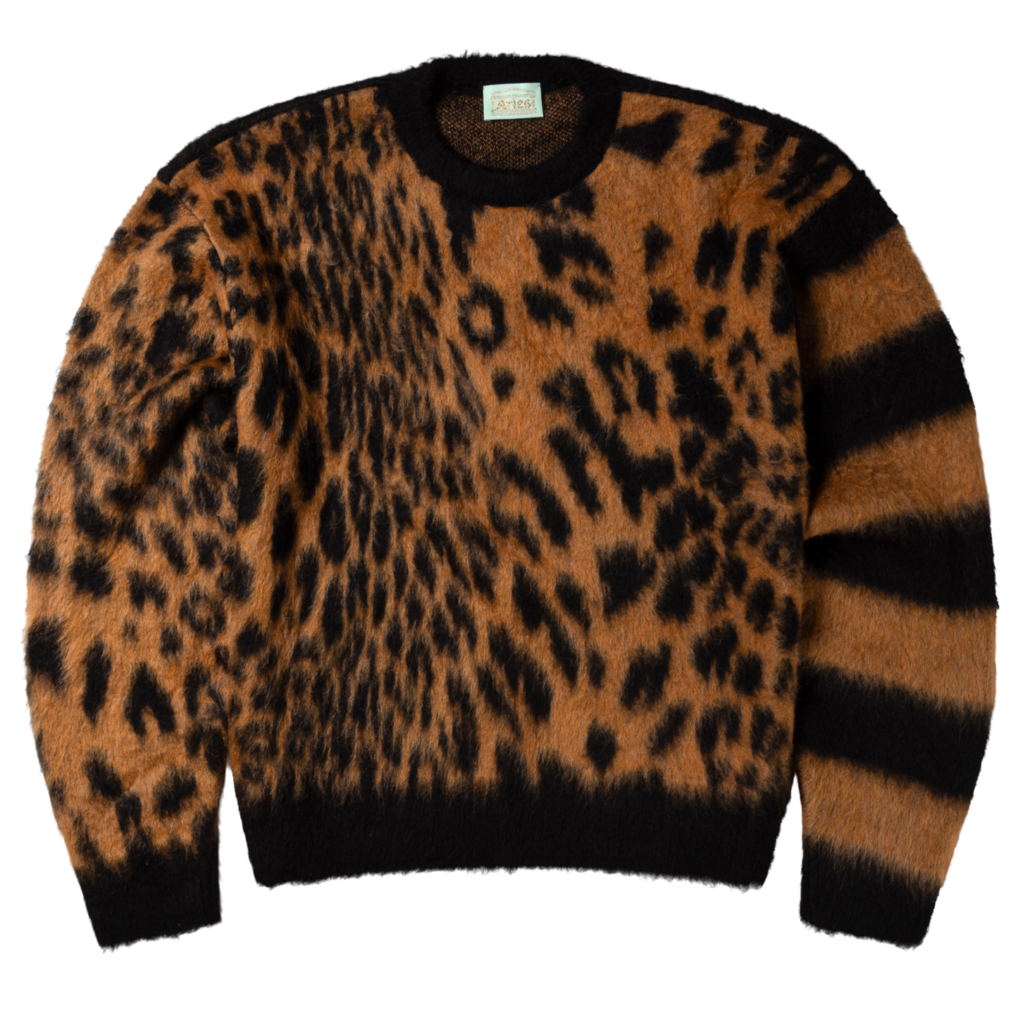 Aries Brushed Leopard Sweater Brown