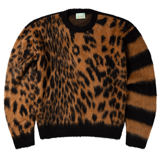 Aries Brushed Leopard Sweater Brown