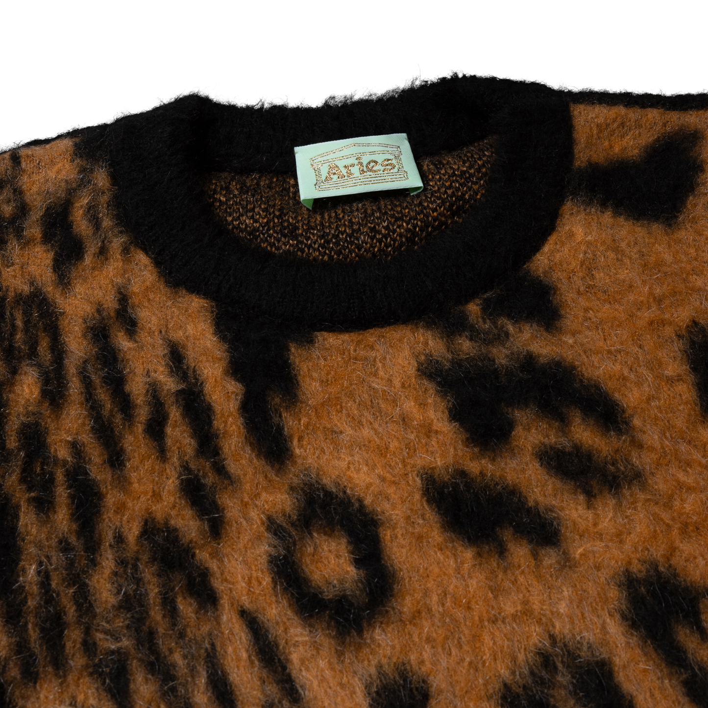 Aries Brushed Leopard Sweater Brown