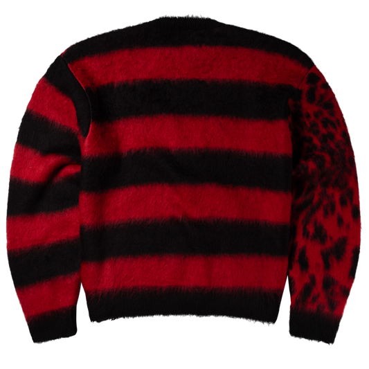 Aries Brushed Leopard Sweater Red