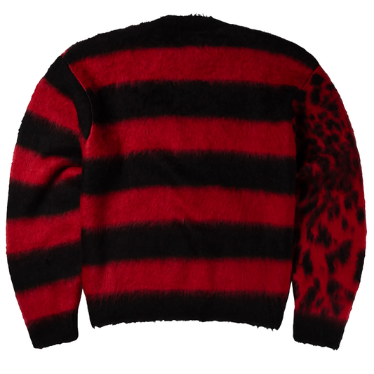 Aries Brushed Leopard Sweater Red