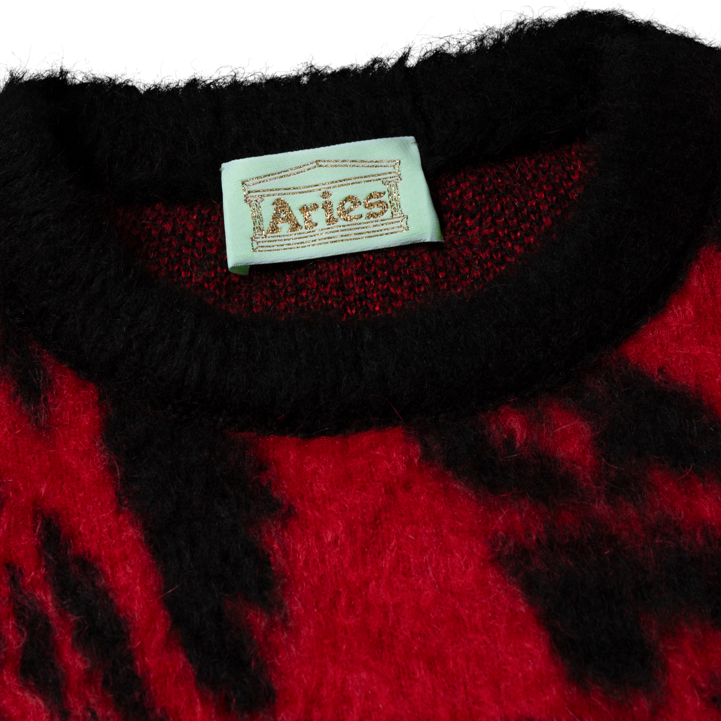Aries Brushed Leopard Sweater Red