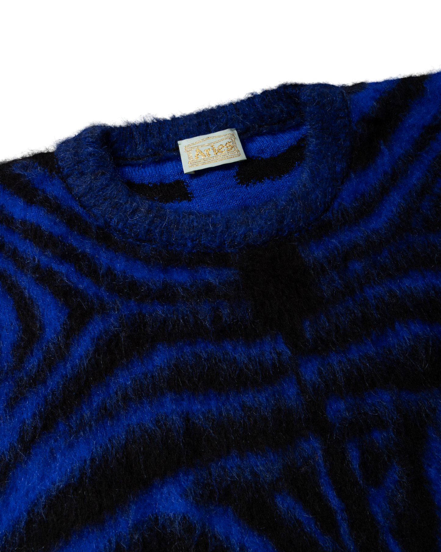 Aries Brushed Zebra Sweater Blue