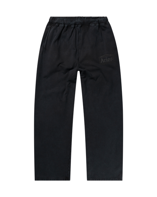 Aries Premium Faded Temple Straight Sweatpant Black