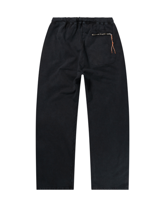 Aries Premium Faded Temple Straight Sweatpant Black