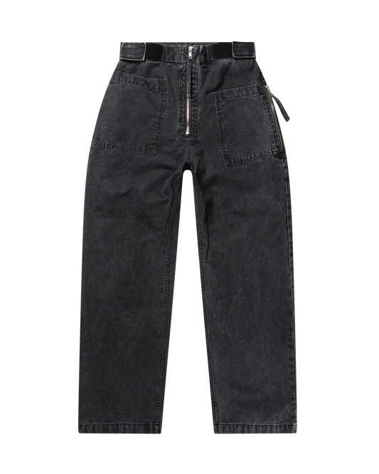 Aries Washed Canvas Walking Pant Black