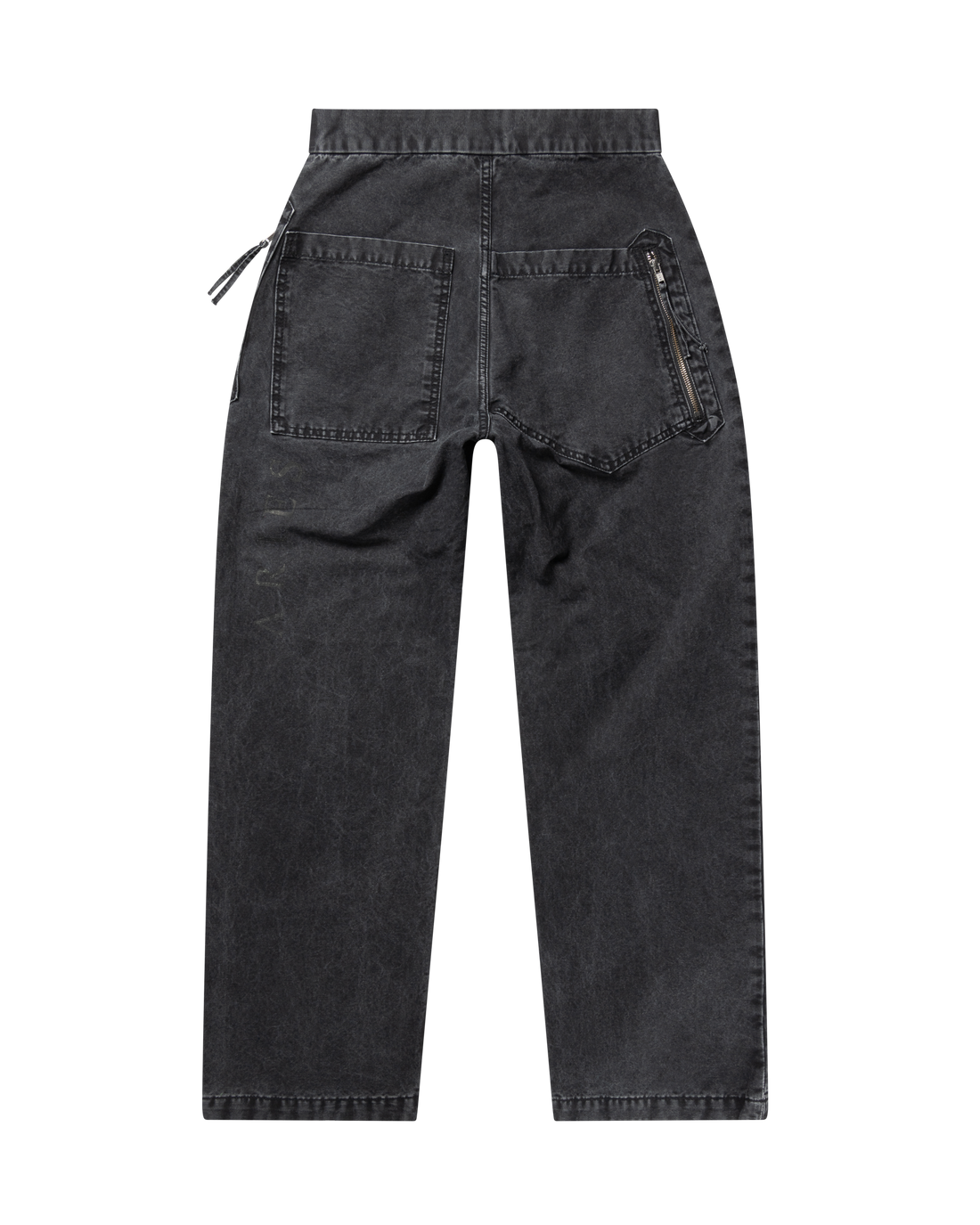 Aries Washed Canvas Walking Pant Black