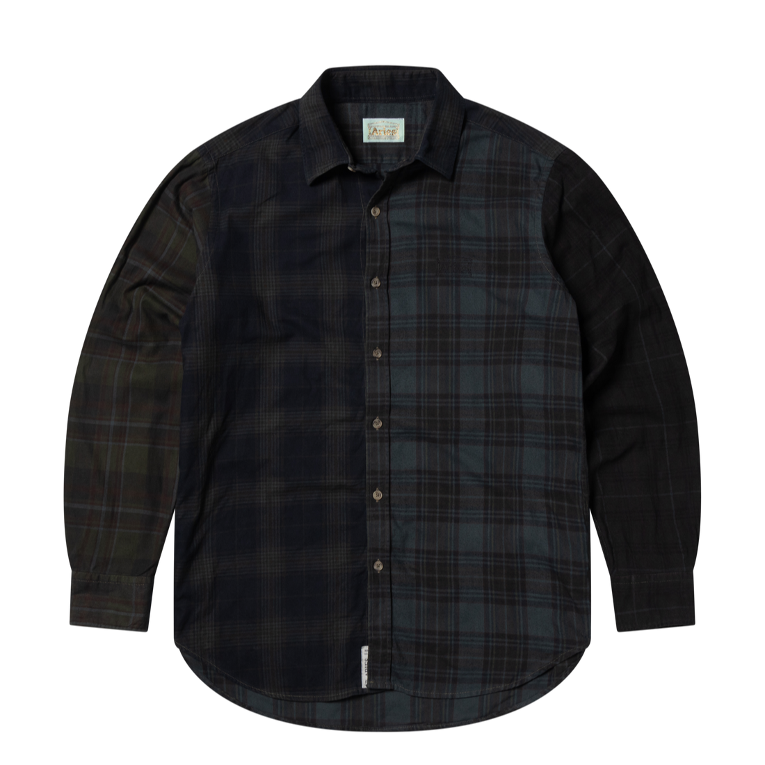 Aries Overdyed Patchwork LS Shirt Purple