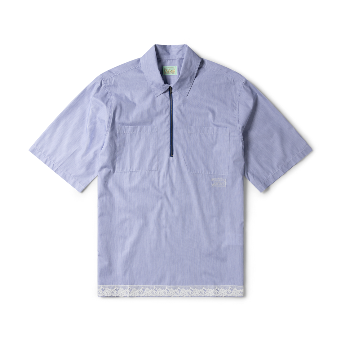 Aries Lace Trim D Shirt Navy