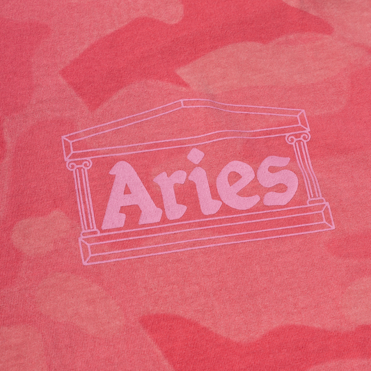 Aries Aged Camo SS Tee Pink