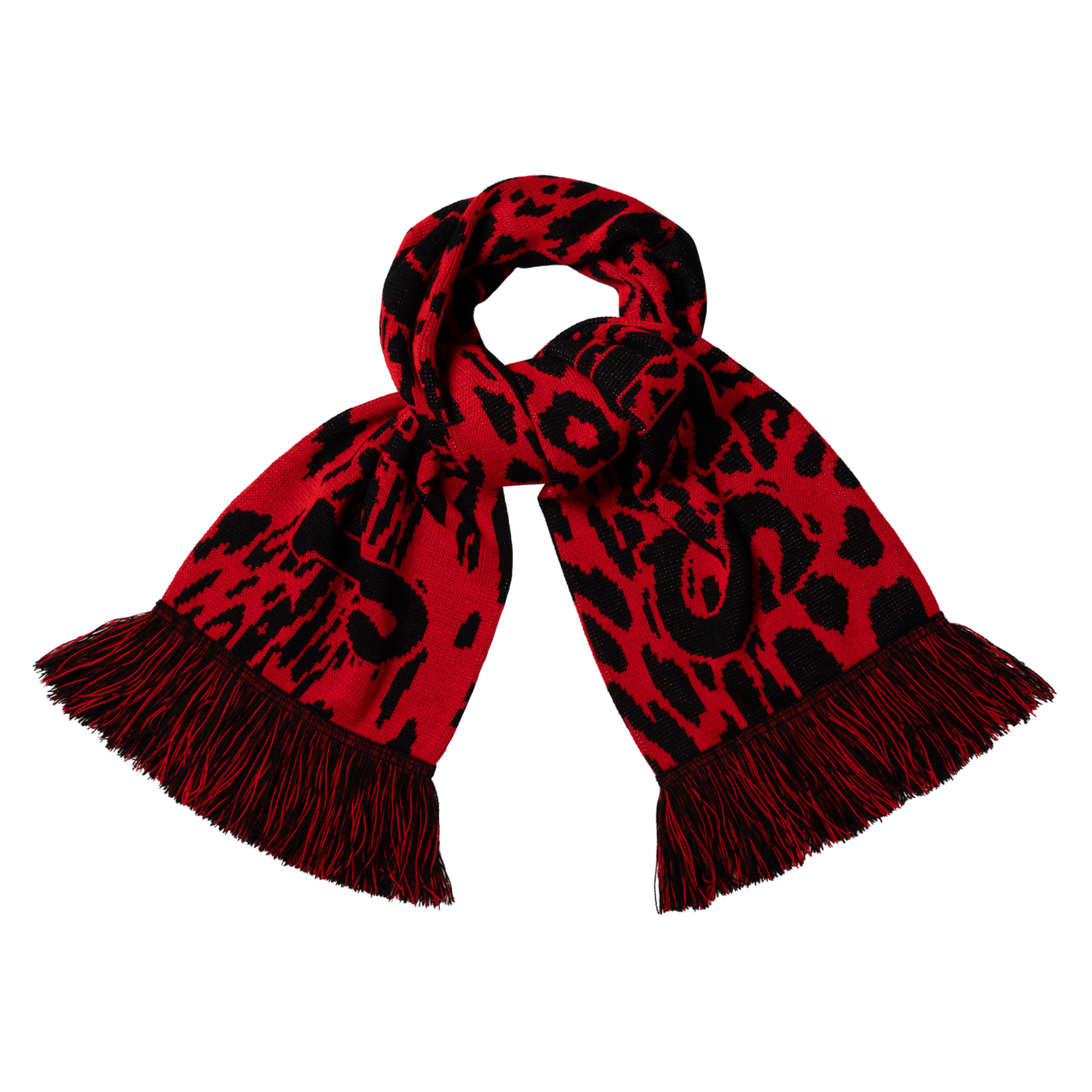 Aries J'adoro Aries Leopard Scarf Scarf Red