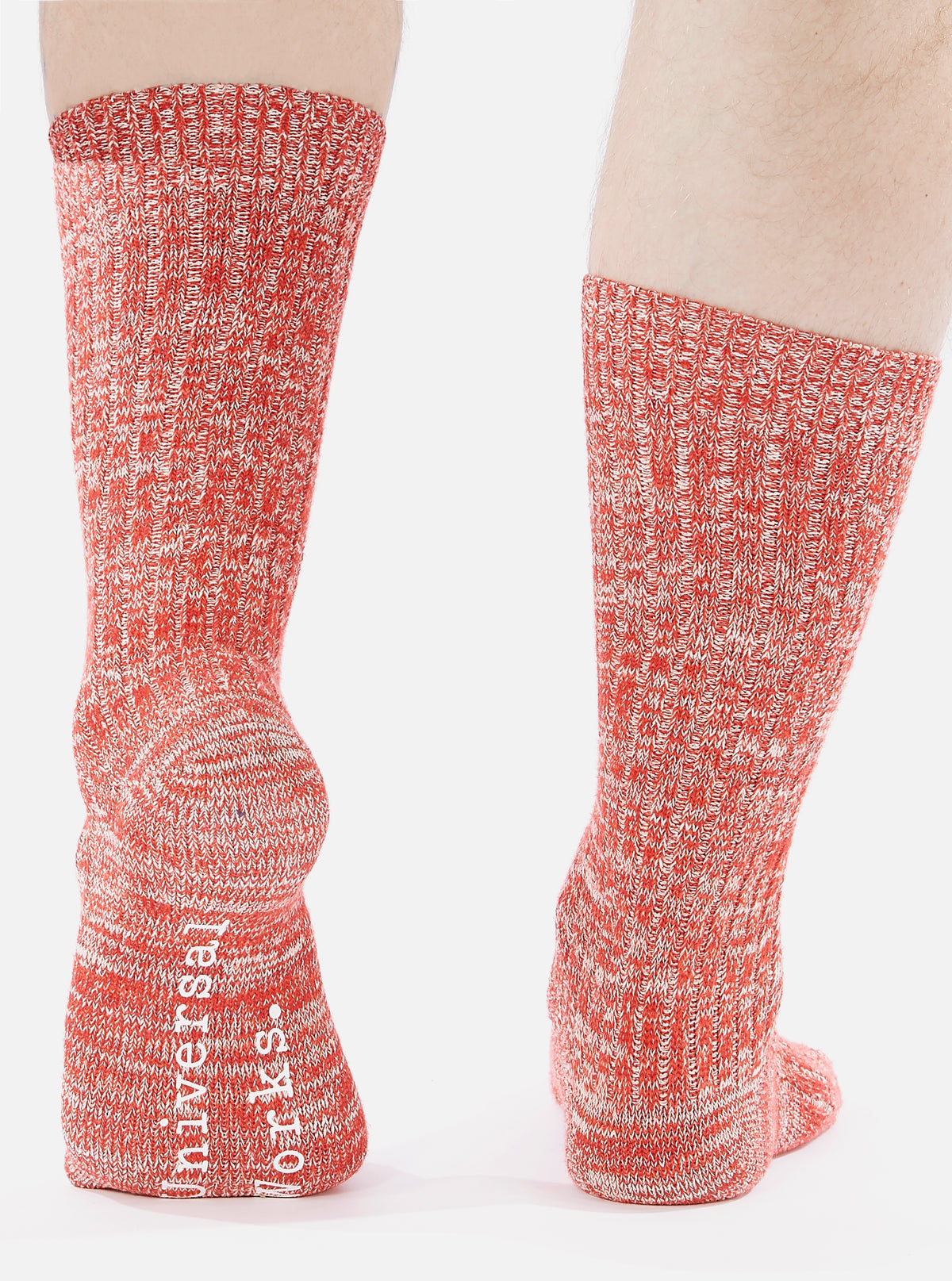 Universal Works Slub Knit Slub Sock Red