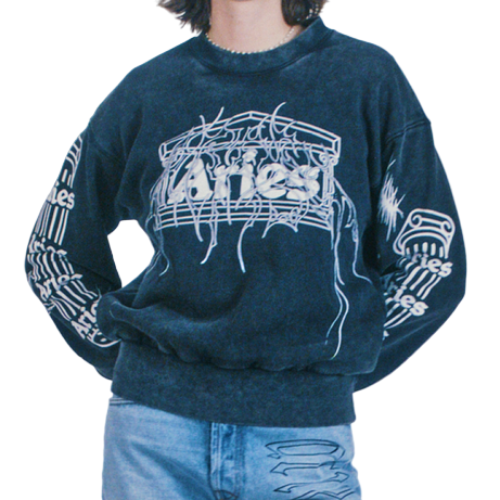 Aries Aged Overlord Sweatshirt Black