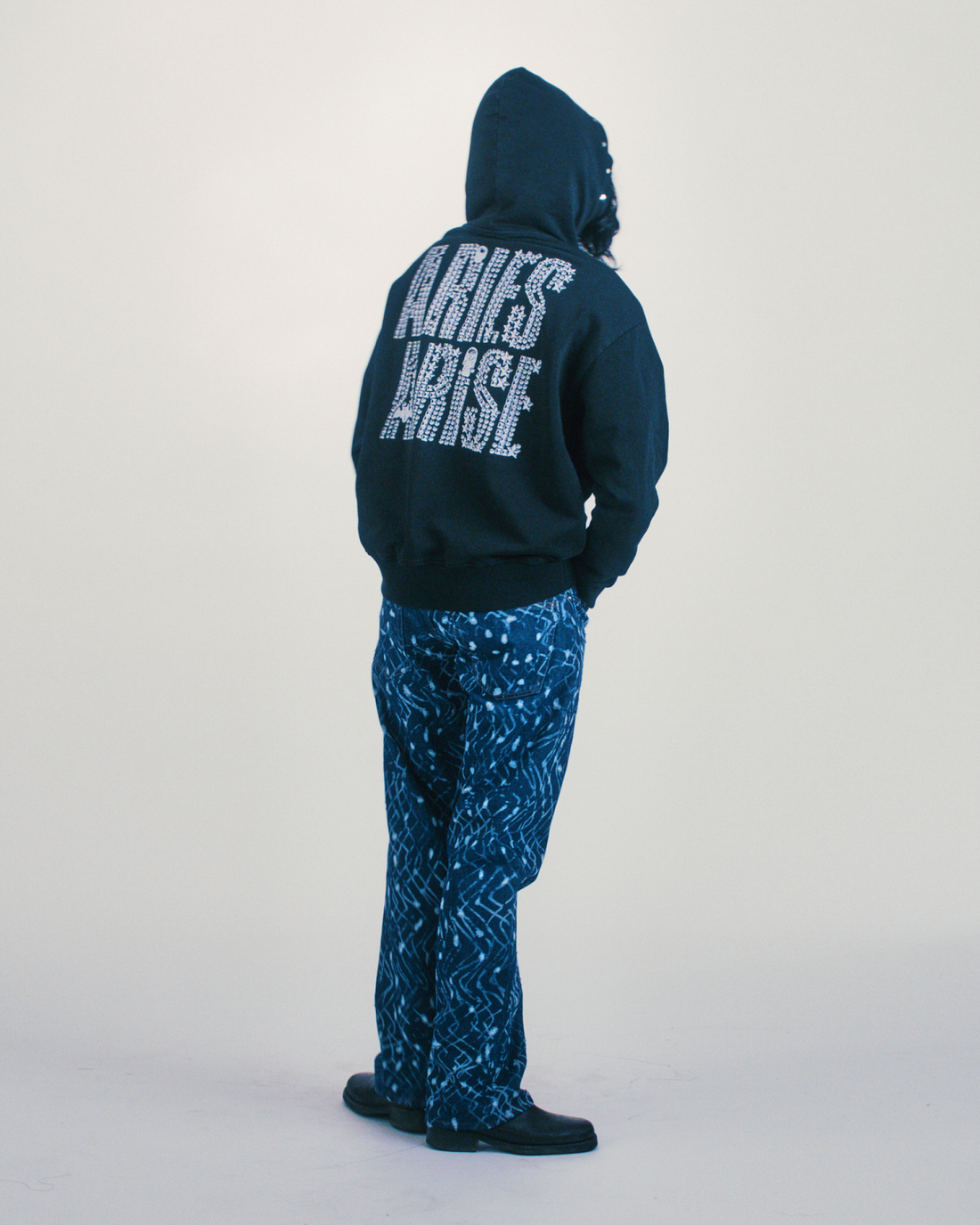 Aries Faded Studmeggedon Hoodie Black