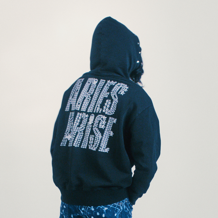 Aries Faded Studmeggedon Hoodie Black