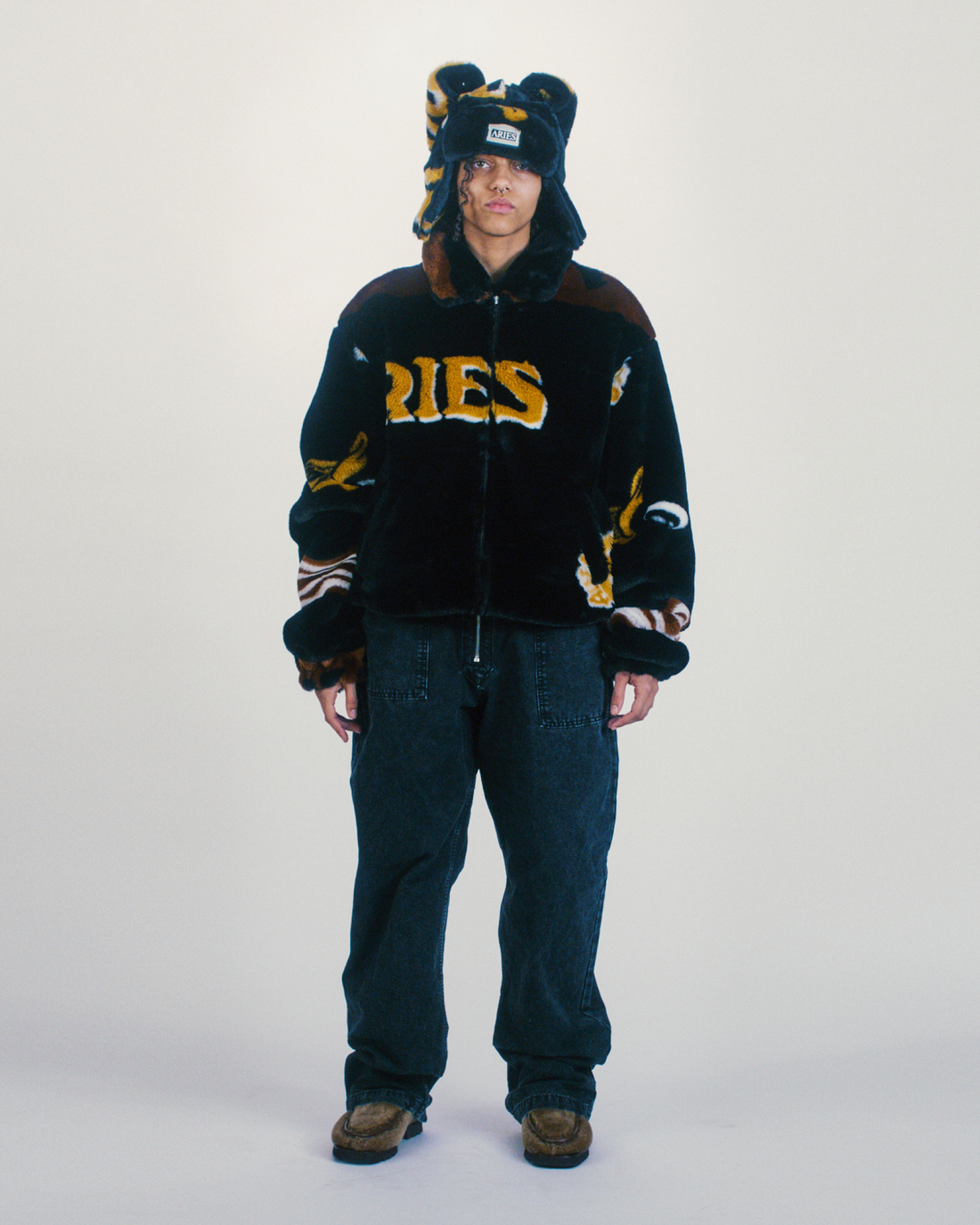 Aries Washed Canvas Walking Pant Black