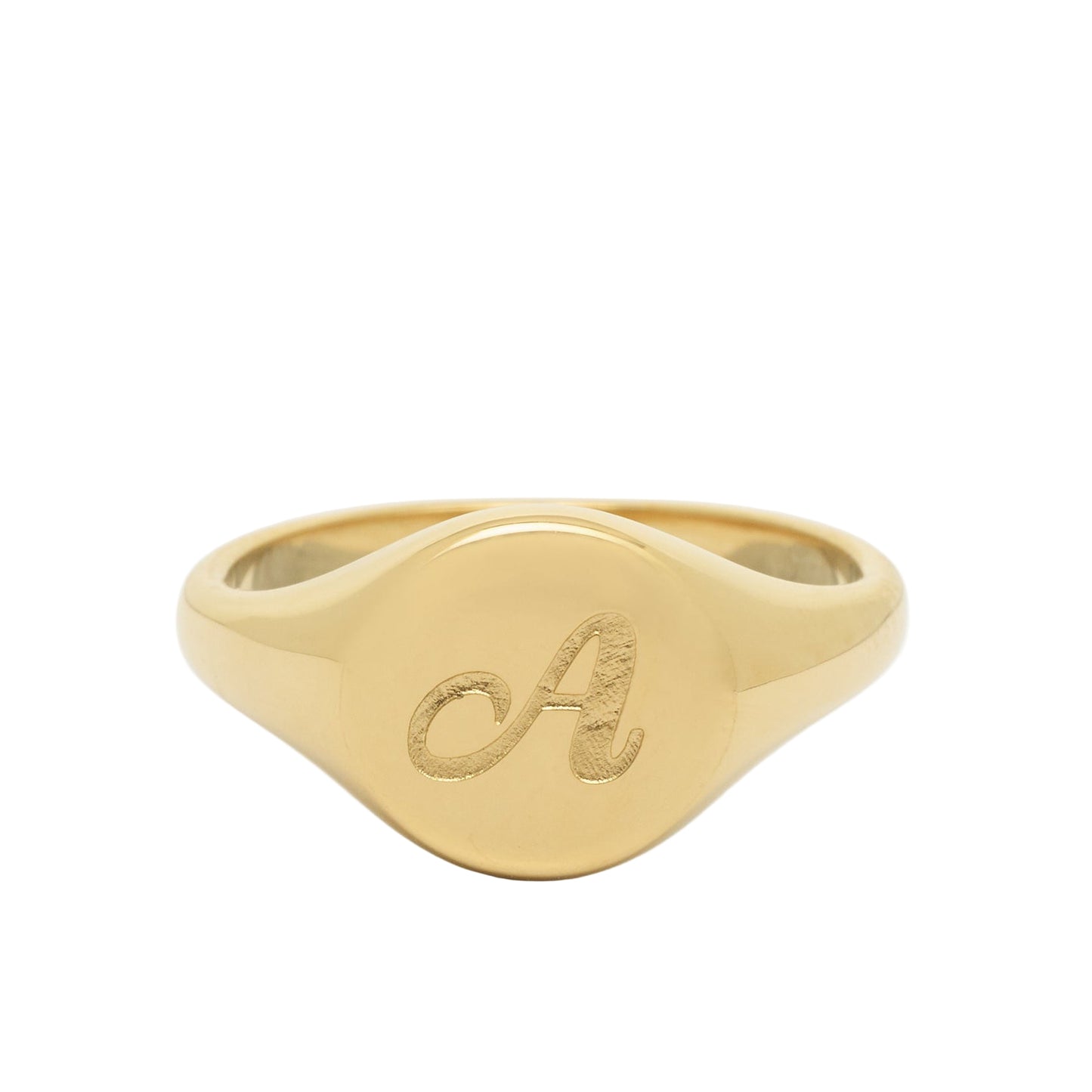 Hoops and Chains Initial Signet Ring 'A'