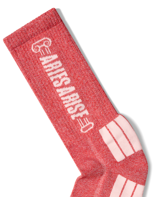 Aries Column Sock Pink / White