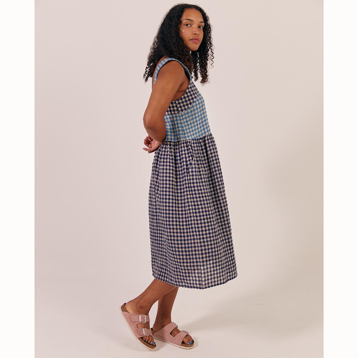 Sideline Beau Dress Mixed Check