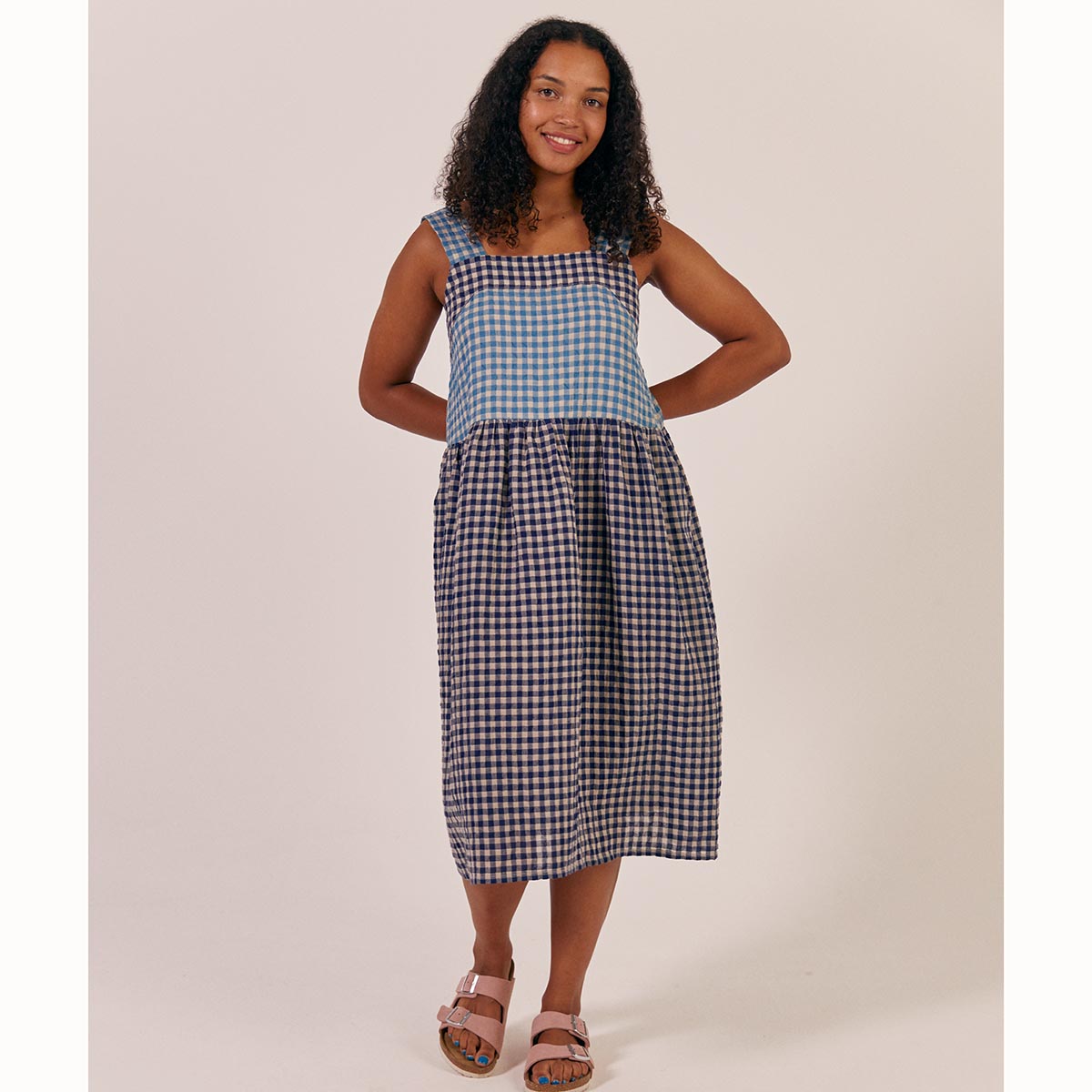 Sideline Beau Dress Mixed Check