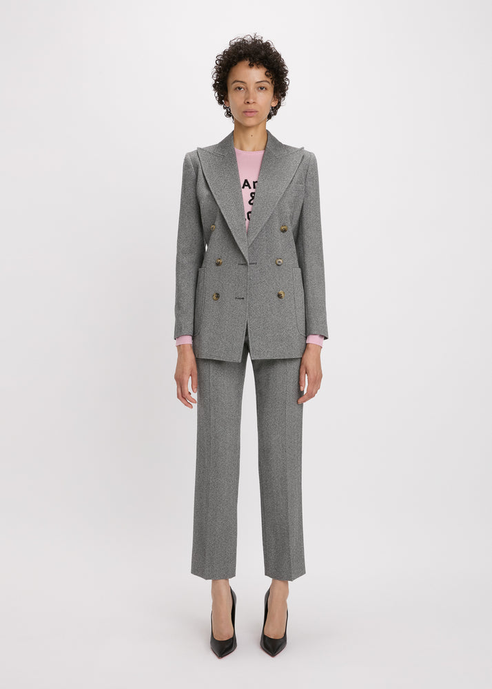 Bella Freud Bianca Herringbone Jacket Grey
