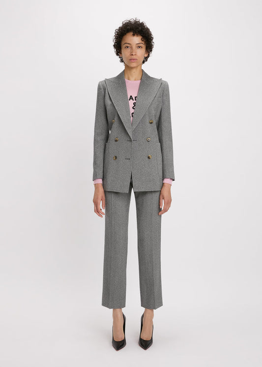 Bella Freud Bianca Herringbone Jacket Grey