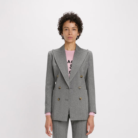 Bella Freud Bianca Herringbone Jacket Grey