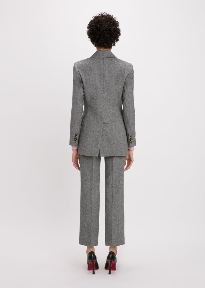 Bella Freud Bianca Herringbone Jacket Grey