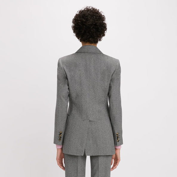 Bella Freud Bianca Herringbone Jacket Grey