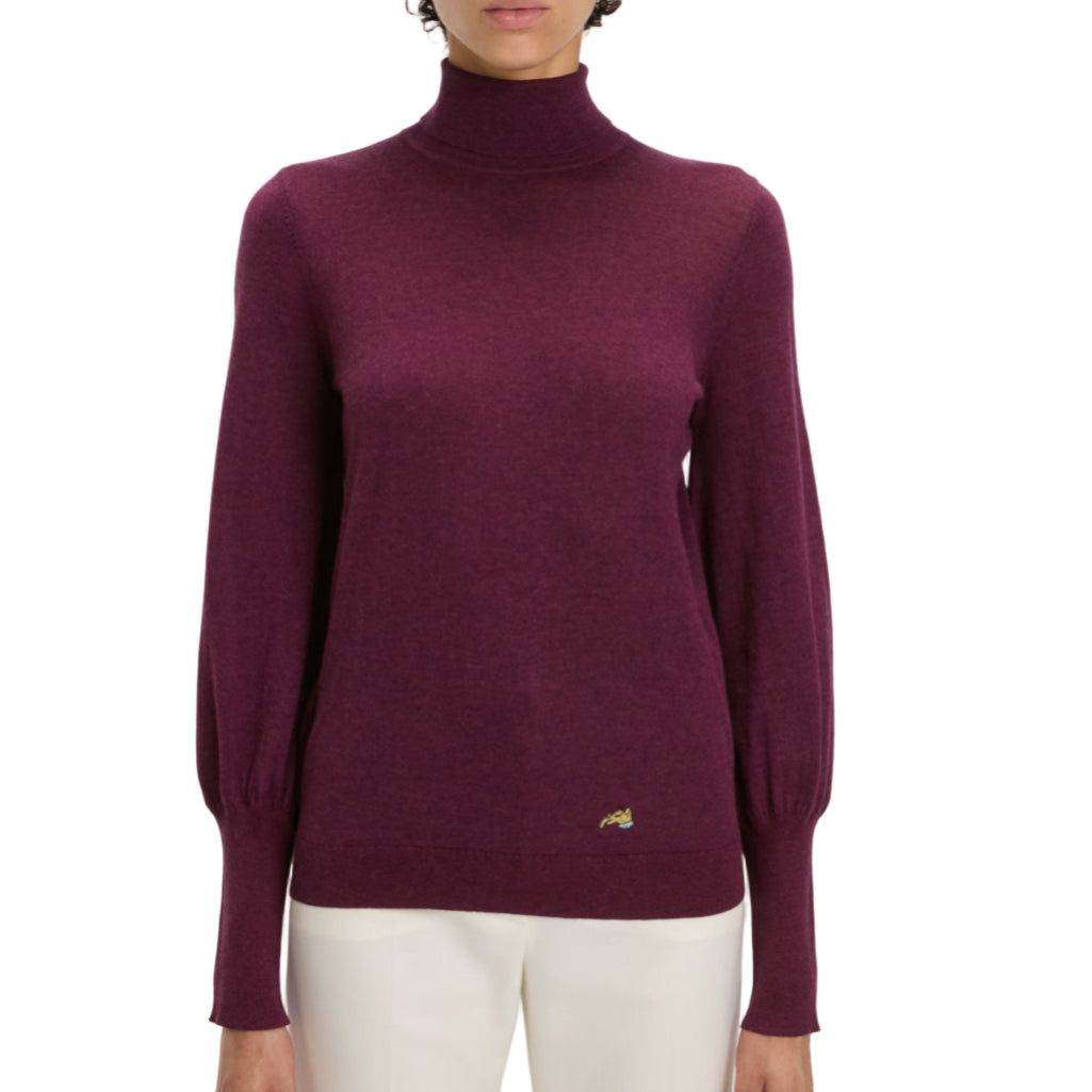 Bella Freud Puff Sleeve Jumper Plum