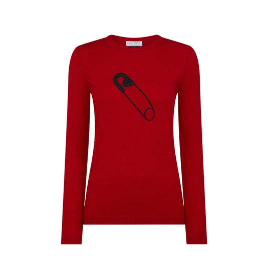 Bella Freud Safety pin Jumper Red