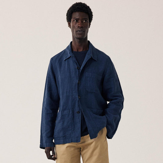 Hartford Perry Pat Woven Jacket Navy Blue