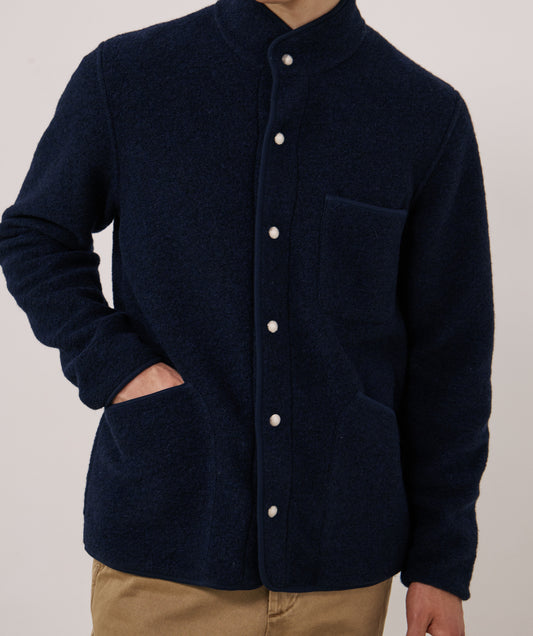 Hartford Fleece Jock Jacket Navy